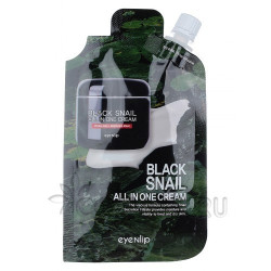 Крем для лица с муцином улитки Eyenlip Black Snail All In One Cream 25g - фото