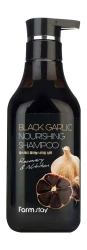 Шампунь питательный с экстрактом чёрного чеснока FarmStay Black Garlic Nourishing Shampoo 530ml - фото