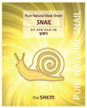 Восстанавливающая тканевая маска с муцином улитки THE SAEM Pure Natural Mask Sheet Snail - фото
